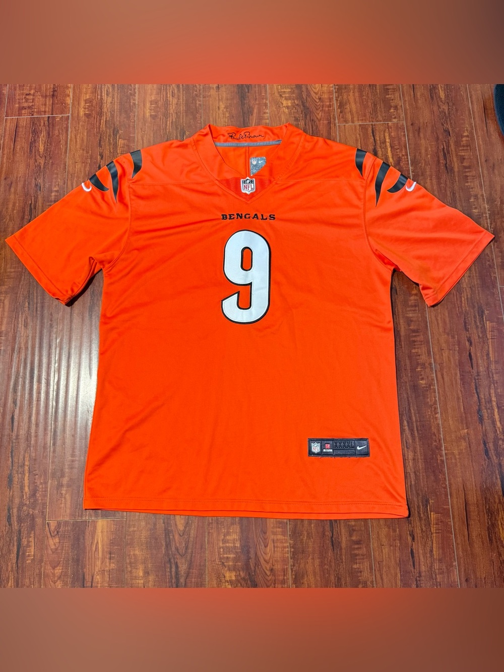 Joe Burrow #9 Nike Cincinnati Bengals Org Jersey Used Mens Labeled XXXL Fits 2XL